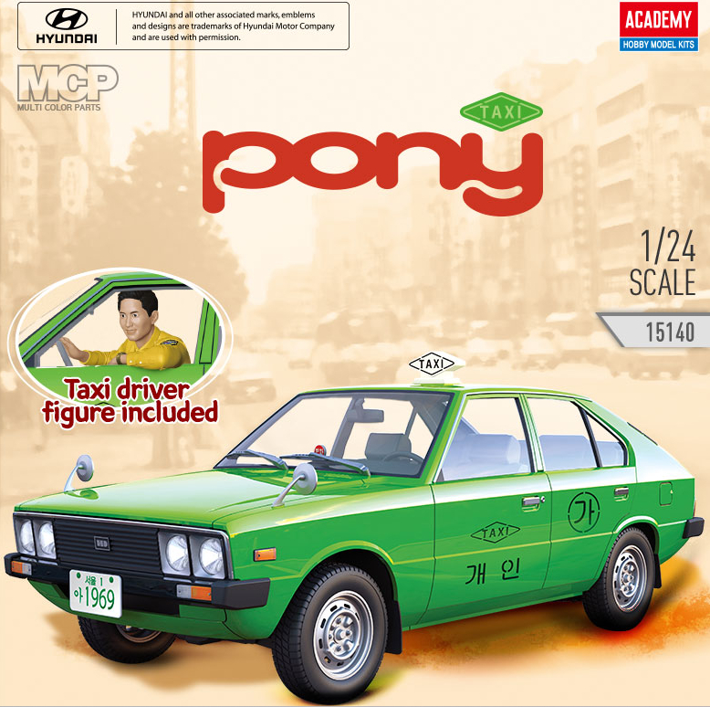 Hyundai Pony Taxi 1/24