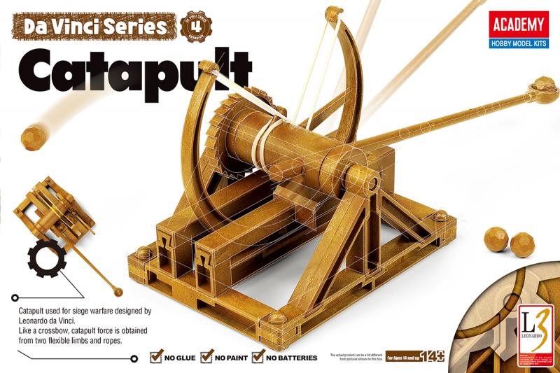Leonardo da Vinci Catapult (no glue, moveable parts)