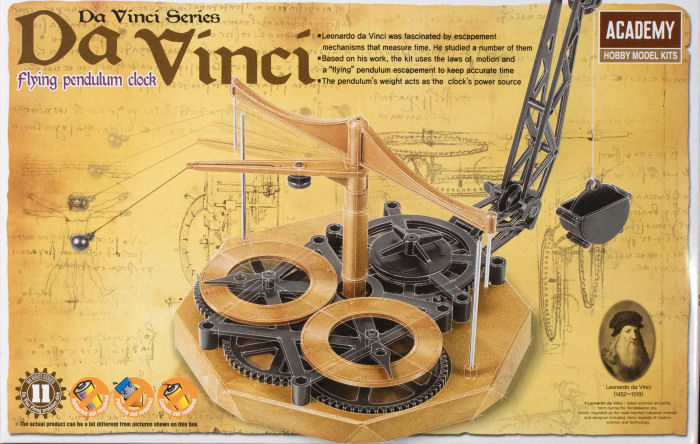 Leonardo da Vinci Pendulum Clock (no glue, movable parts)