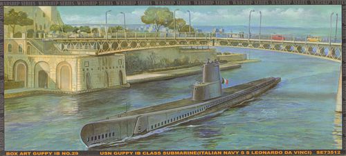 USS Guppy 1B Class Submarine in Taranto 1/350