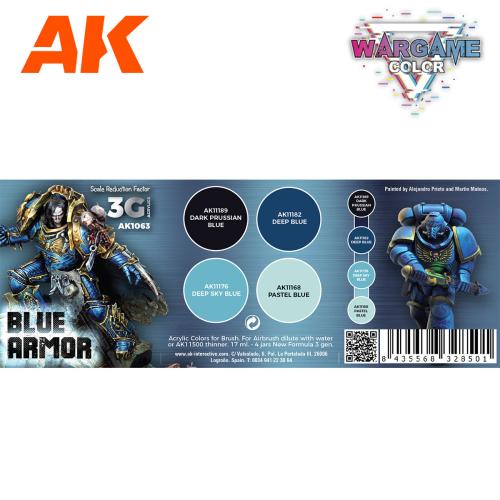 WARGAME COLOR SET. BLUE ARMOR.
