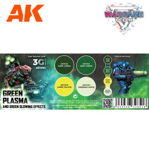 WARGAME COLOR SET. GREEN PLASMA AND GLOWING EFFECTS.