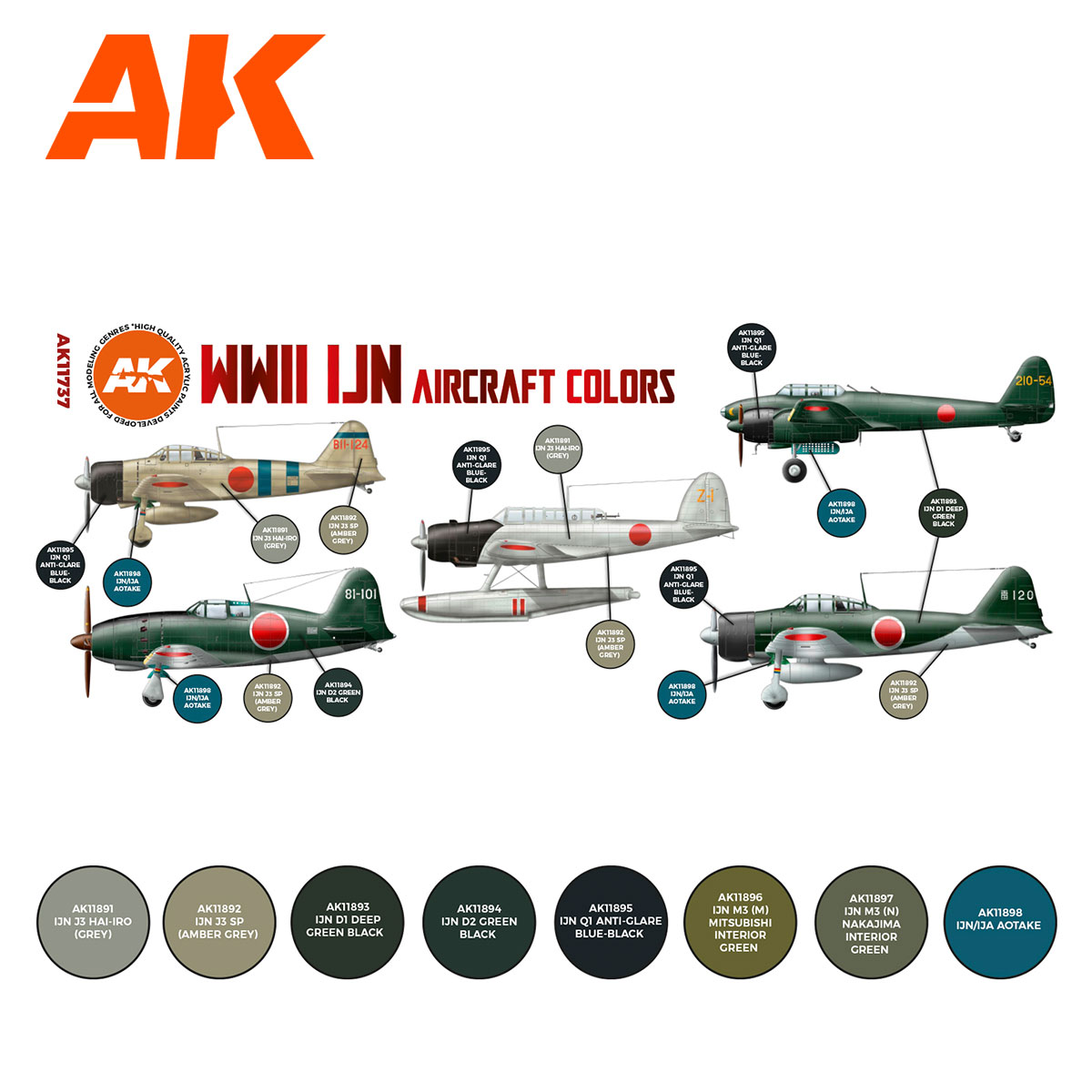 Fighter Jet Color Code WWII IJN AIRCRAFT COLORS