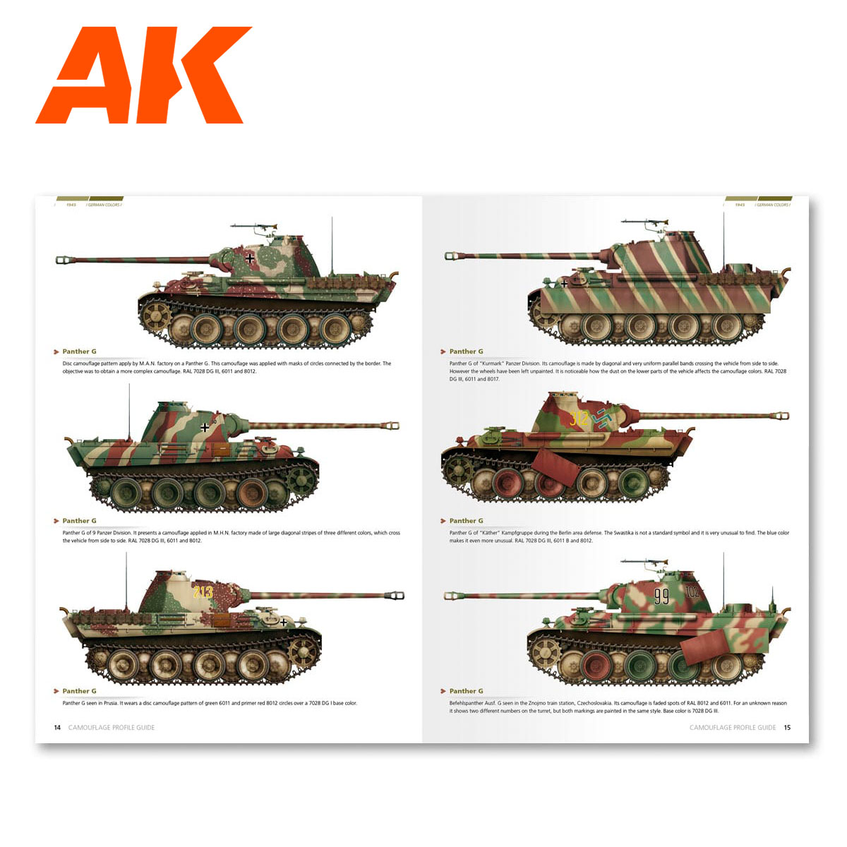 1945 GERMAN COLORS. CAMOUFLAGE PROFILE GUIDE