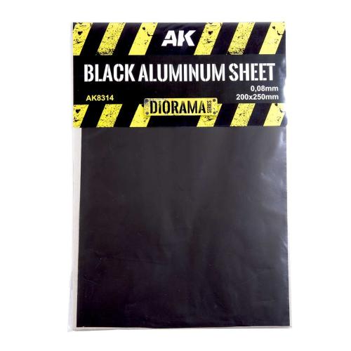 Black Aluminum Sheet 200x250mm (0,15mm thick)