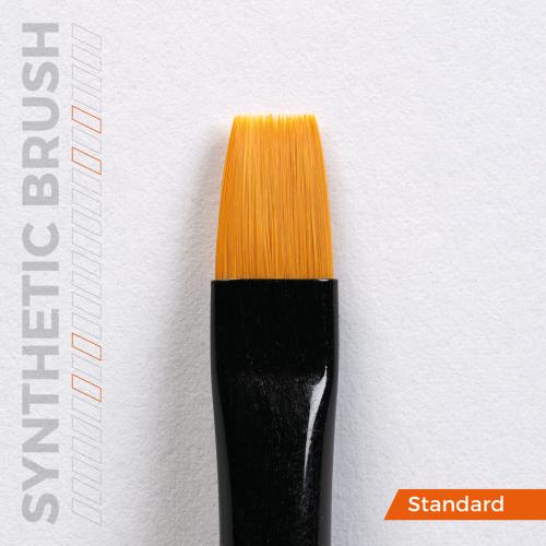 Flat Brush: Size 4 - Synthetic