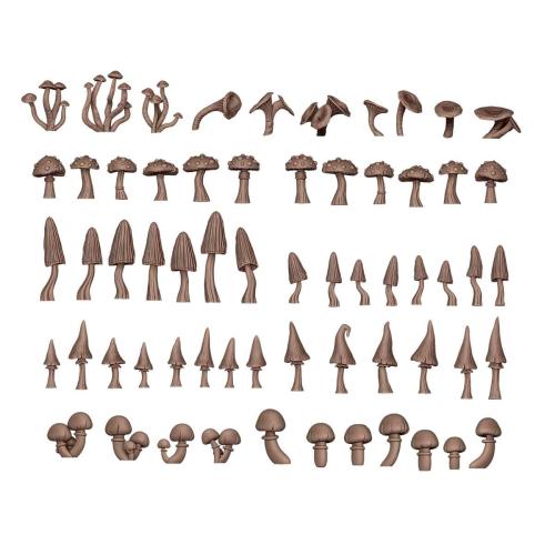 AK Basing Bits: Forest Mushrooms (resin) (64)