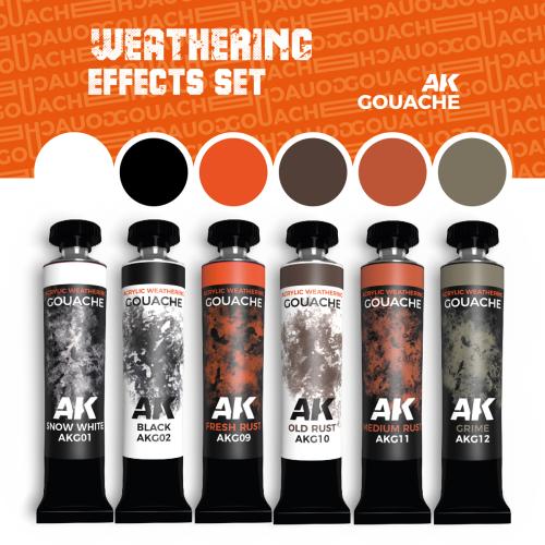 AK Gouaches: Weathering Effects Set (6x 20ml)