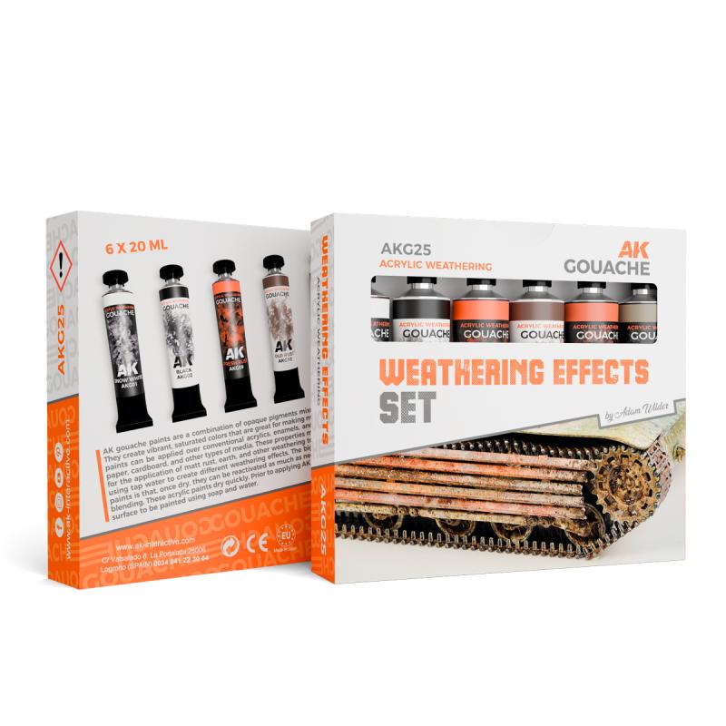 AK Gouaches: Weathering Effects Set (6x 20ml)