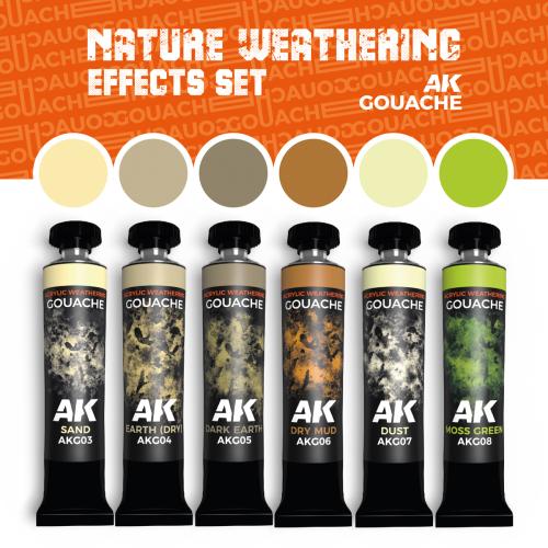 AK Gouaches: Nature Weathering Effects Set (6x 20ml)