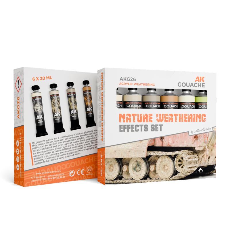 AK Gouaches: Nature Weathering Effects Set (6x 20ml)