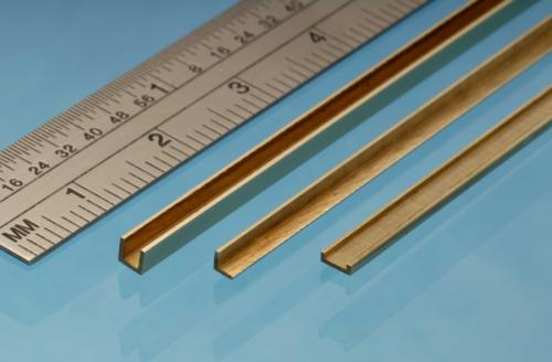 Brass Angle, 4 x 4 mm, 1pc, 305mm
