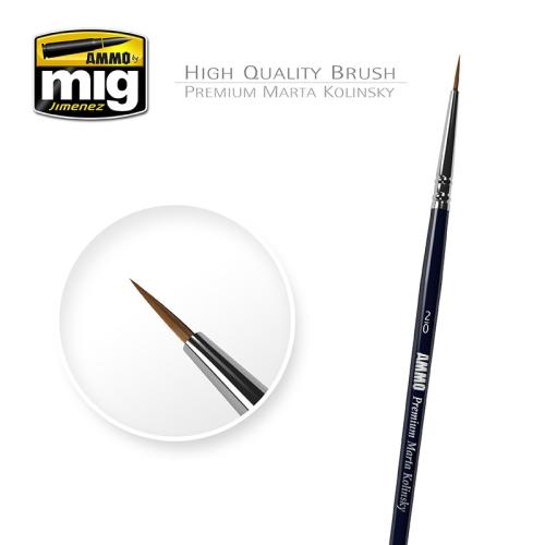 Premium Marta Kolinsky Round brush (Size 2/0)