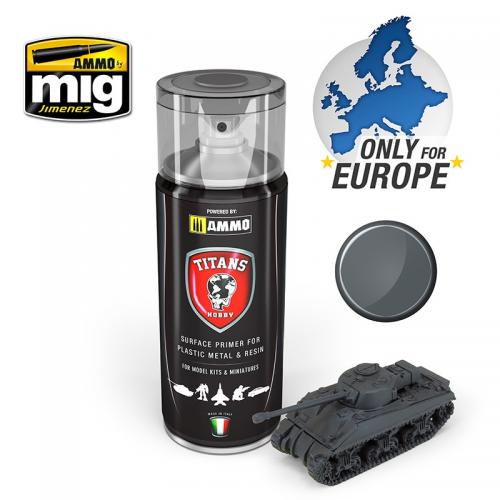 TITANS HOBBY: PANZERGRAU MATT PRIMER (German dark grey) 400ml