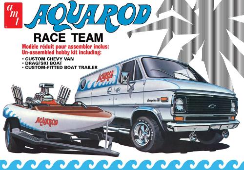 AQUA ROD RACE TEAM 1975 CHEVY VAN, RACE BOAT & TRAILER 1/25