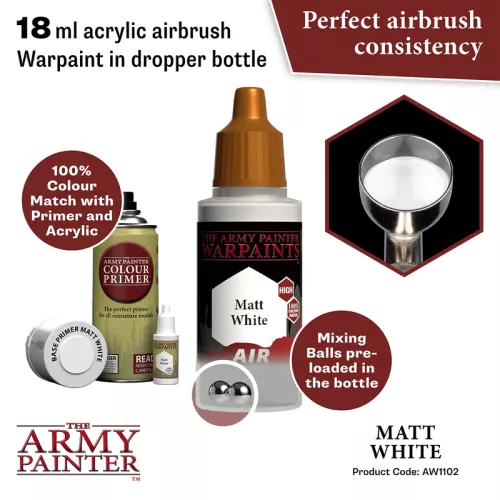 Warpaints Air: Matt White 18 ml