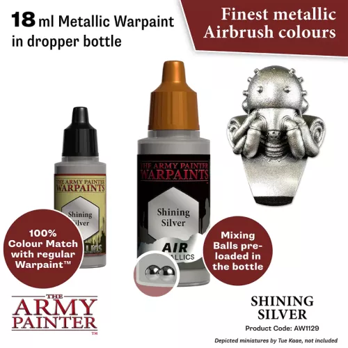 Warpaints Air Metallics: Shining Silver 18 ml