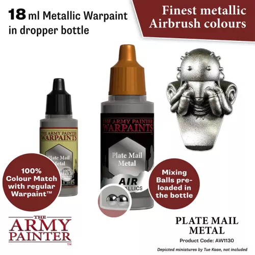 Warpaints Air Metallics: Plate Mail Metal 18 ml