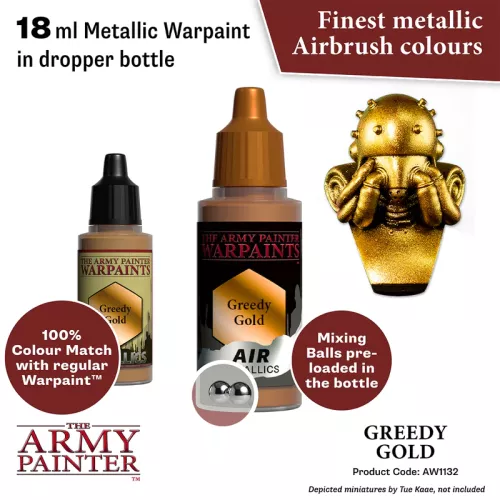 Warpaints Air Metallics: Greedy Gold 18 ml
