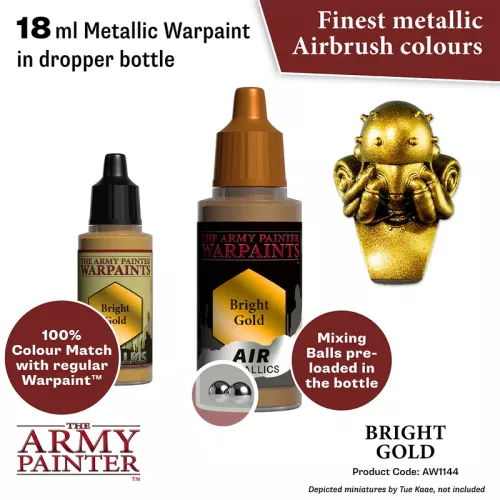 Warpaints Air Metallics: Bright Gold 18 ml