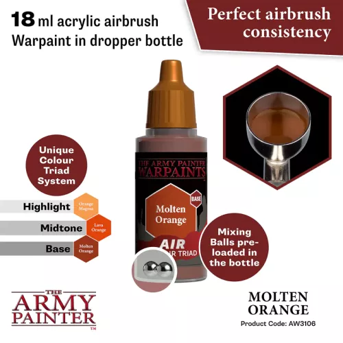 Warpaints Air: Molten Orange 18 ml