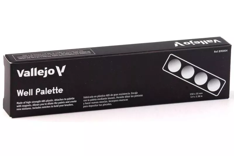 Vallejo Wet Palette: Well palette with magnet attachment (149x34x13mm)