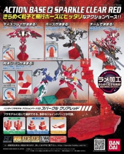 Action Base 2 Sparkle Clear Red