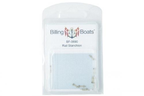 Relingsstöttor 8 mm 1 hål 10st