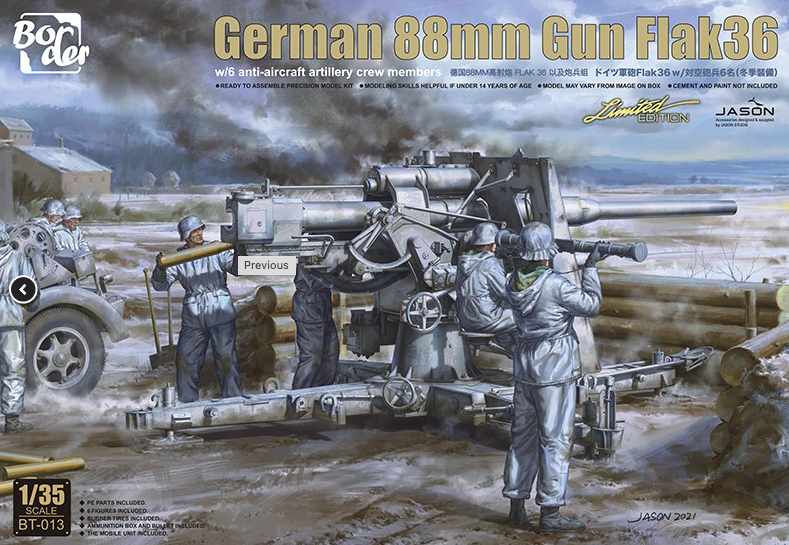 German 88mm Gun Flak36 w/6 anti-aircraft artillery crew members (Limited Edition) 1/35