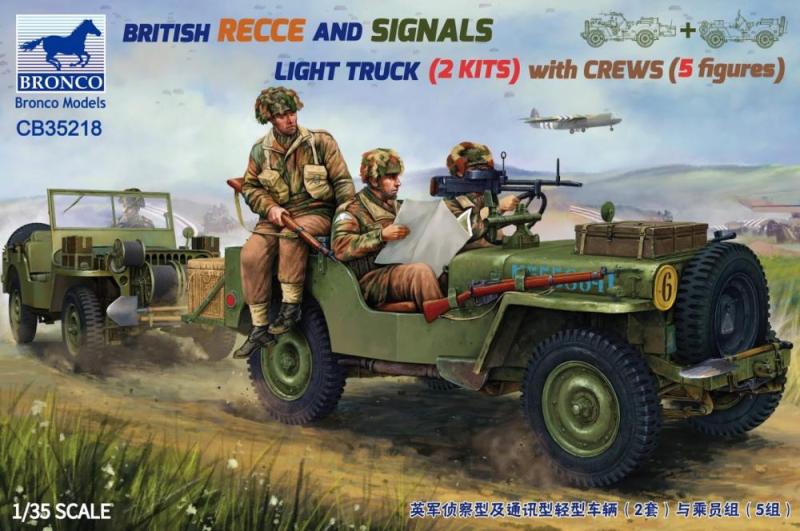 British Recce And Signals Light Truck (2 Kits）with Crew (5 figures） 1/35