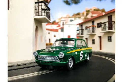 Scalextric Ford Lotus Cortina - Goodwood 2023 - Andrew Jordan + David Dickenson