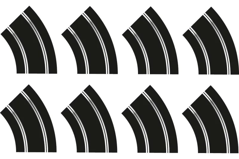 Scalextric R2 Curves (x8) Track Extension Pack