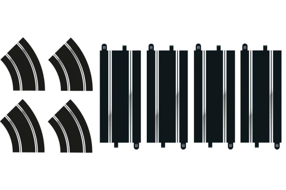 Scalextric Straight and R2 Curves Track Extension Pack