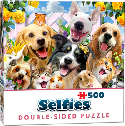 Dubbelsidigt Pussel Buddies - Double Trouble Selfie 500 bitar
