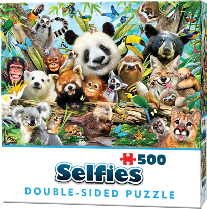 Dubbelsidigt Pussel Jungle - Double Trouble Selfie 500 bitar