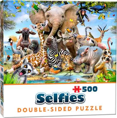 Dubbelsidigt Pussel Wild - Double Trouble Selfie 500 bitar