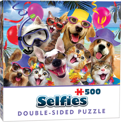 Dubbelsidigt Pussel Beach - Double Trouble Selfie 500 bitar