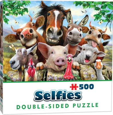 Dubbelsidigt Pussel Farm - Double Trouble Selfie 500 bitar