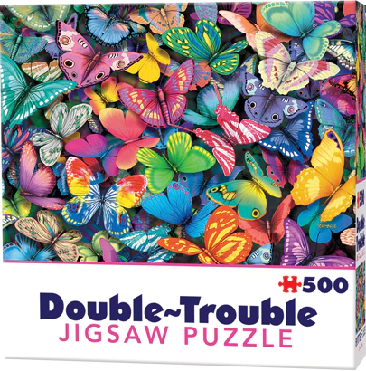 Dubbelsidigt Pussel Butterflies - Double Trouble 500 bitar