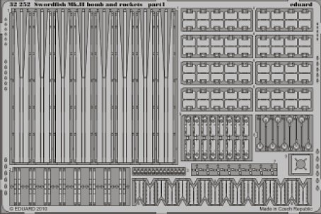 Fairey Swordfish Mk.II  - Bombs and Rockets - Photo Etch Set (TRU) 1/32