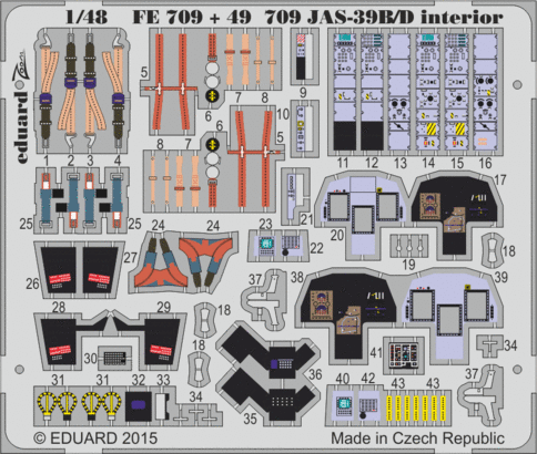JAS-39B/ D interior S. A. 1/48 (Kitty Hawk)