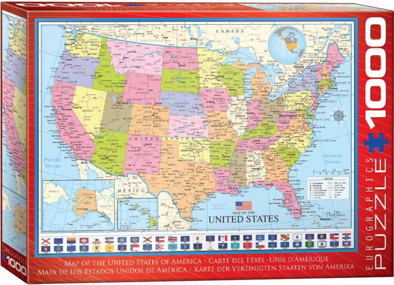 Map of the United States of America 1000 bitar