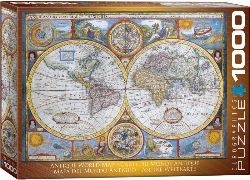 Antique World Map 1000 bitar