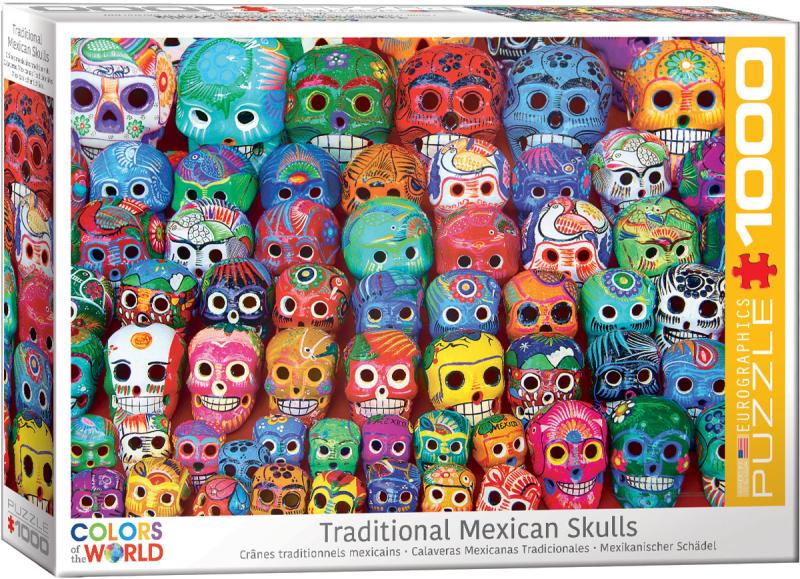 Traditional Mexican Skulls 1000 bitar