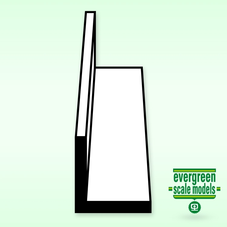 Evergreen  Vinkel (.250") 6.3x350 mm