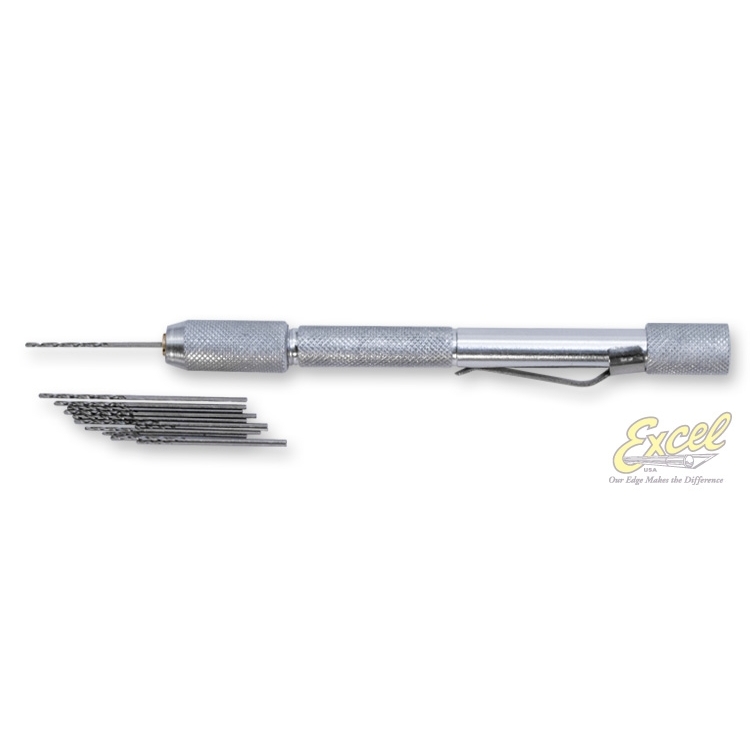 Mini Pin Vice Mini Pin Vise with 12 Assorted Drills