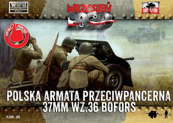 Polish 37mm Bofors AT-Gun wz.36 (2 per box) 1/72