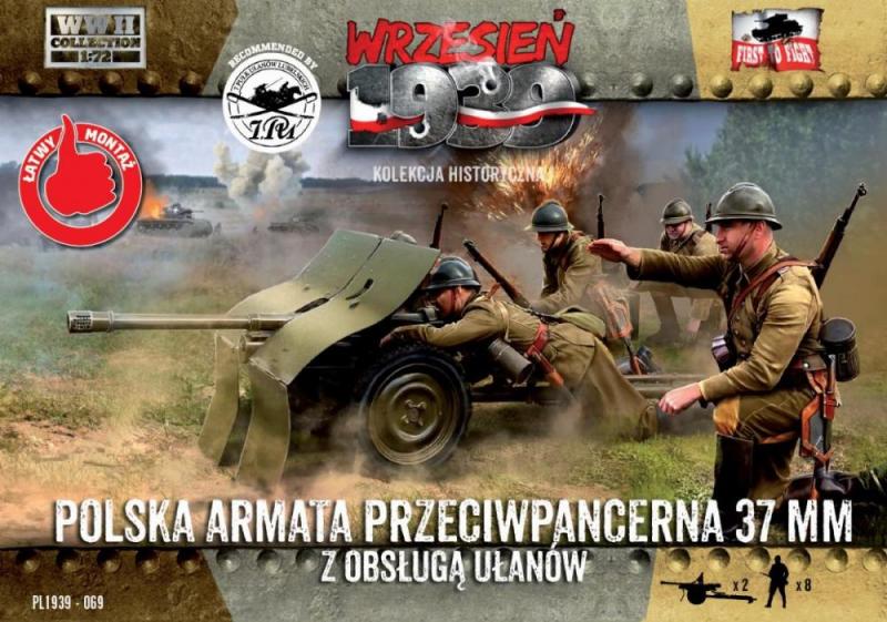 Polish 37mm Bofors AT-Gun wz.36 with Uhlan Crew (2 per box) 1/72