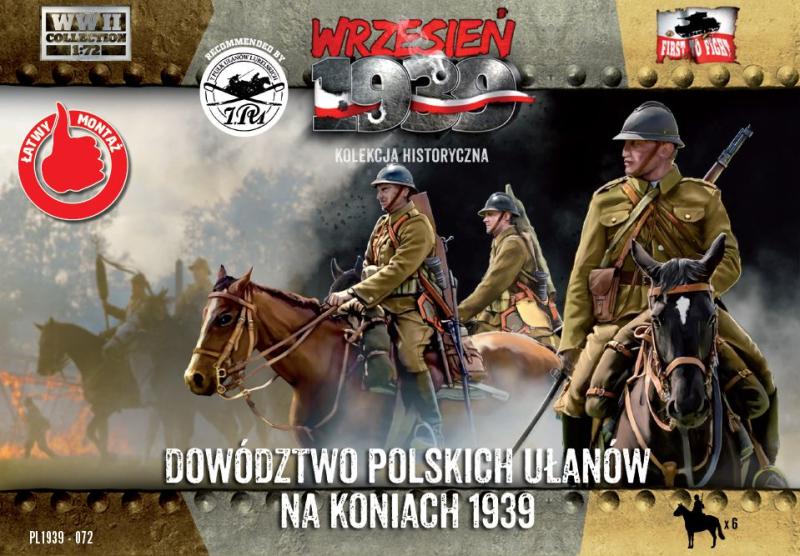 Polish Uhlans Command on Horses 1939 1/72