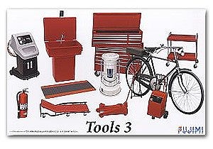 Garage Tools Set #3 (Jack, Heater, Tool Chest, Bike, etc.) 1/24